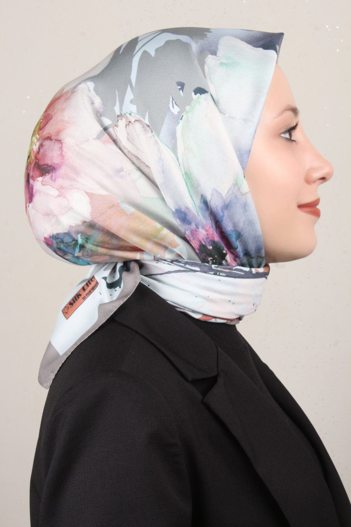 Silk Life Lotus Eşarp 4120-6 Duman