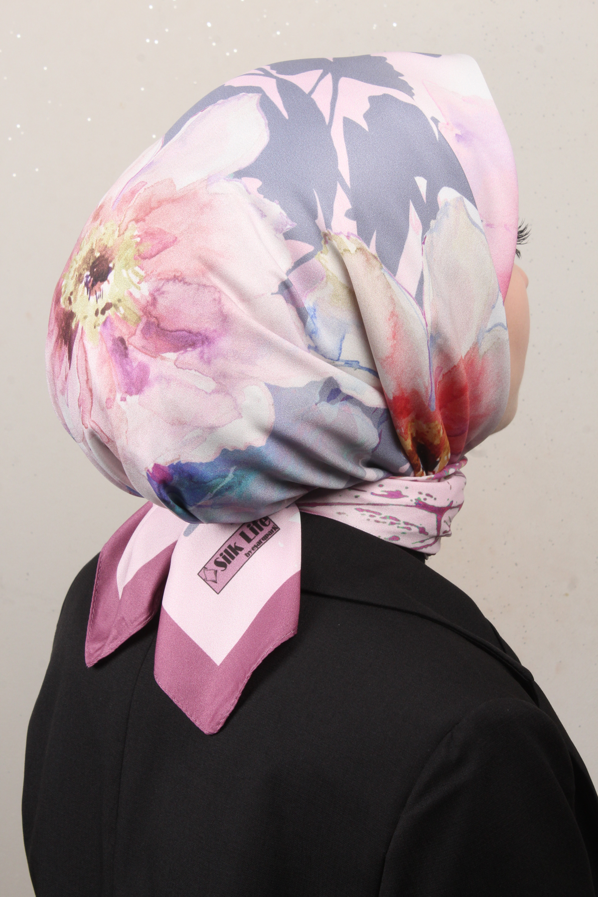 Silk Life Lotus Eşarp 4120-8 Gül Kurusu