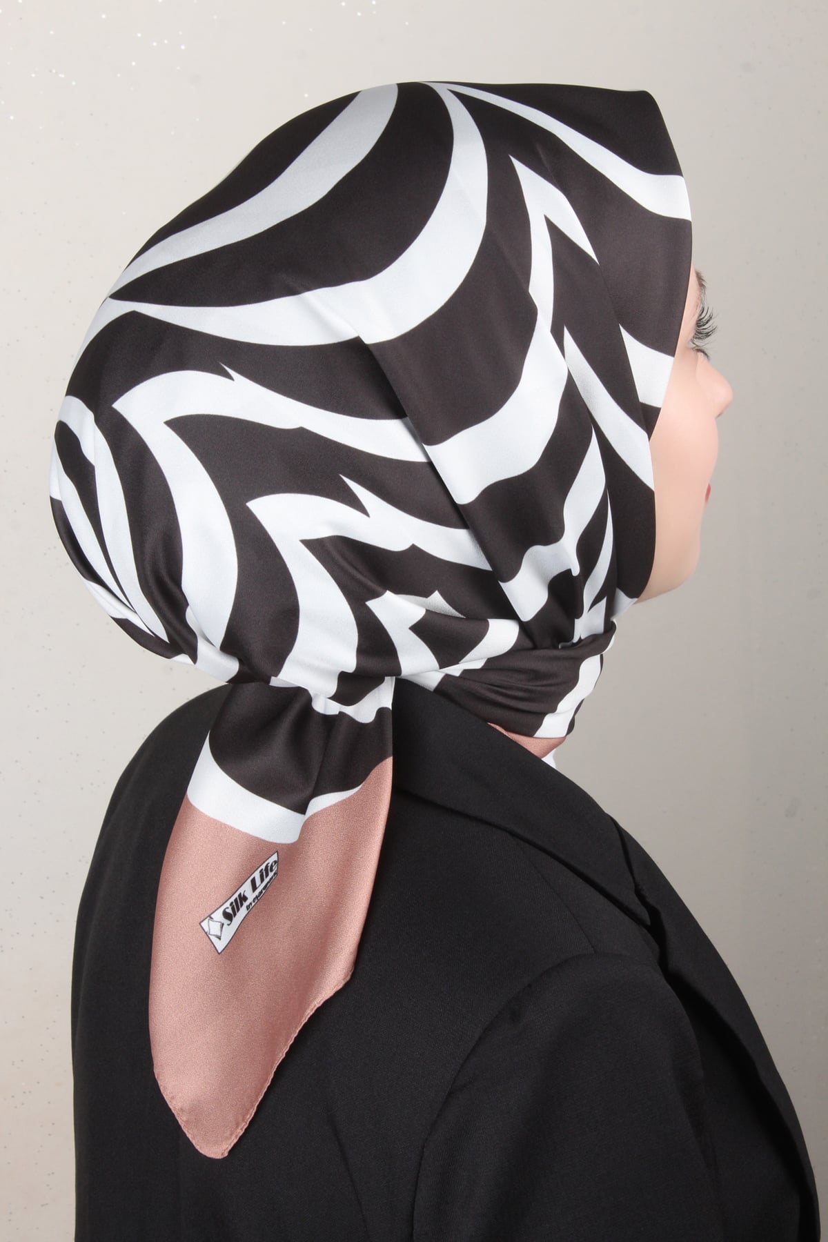 Silk Life Lotus Eşarp 4122-10 Sütlü Kahve