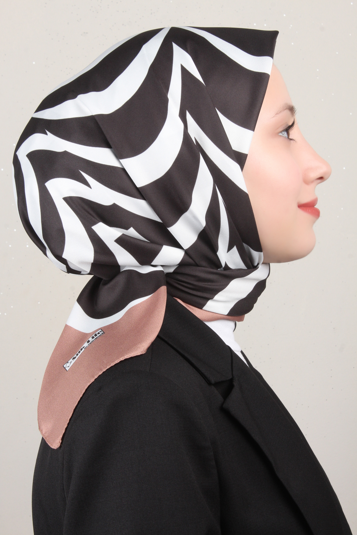 Silk Life Lotus Eşarp 4122-10 Sütlü Kahve