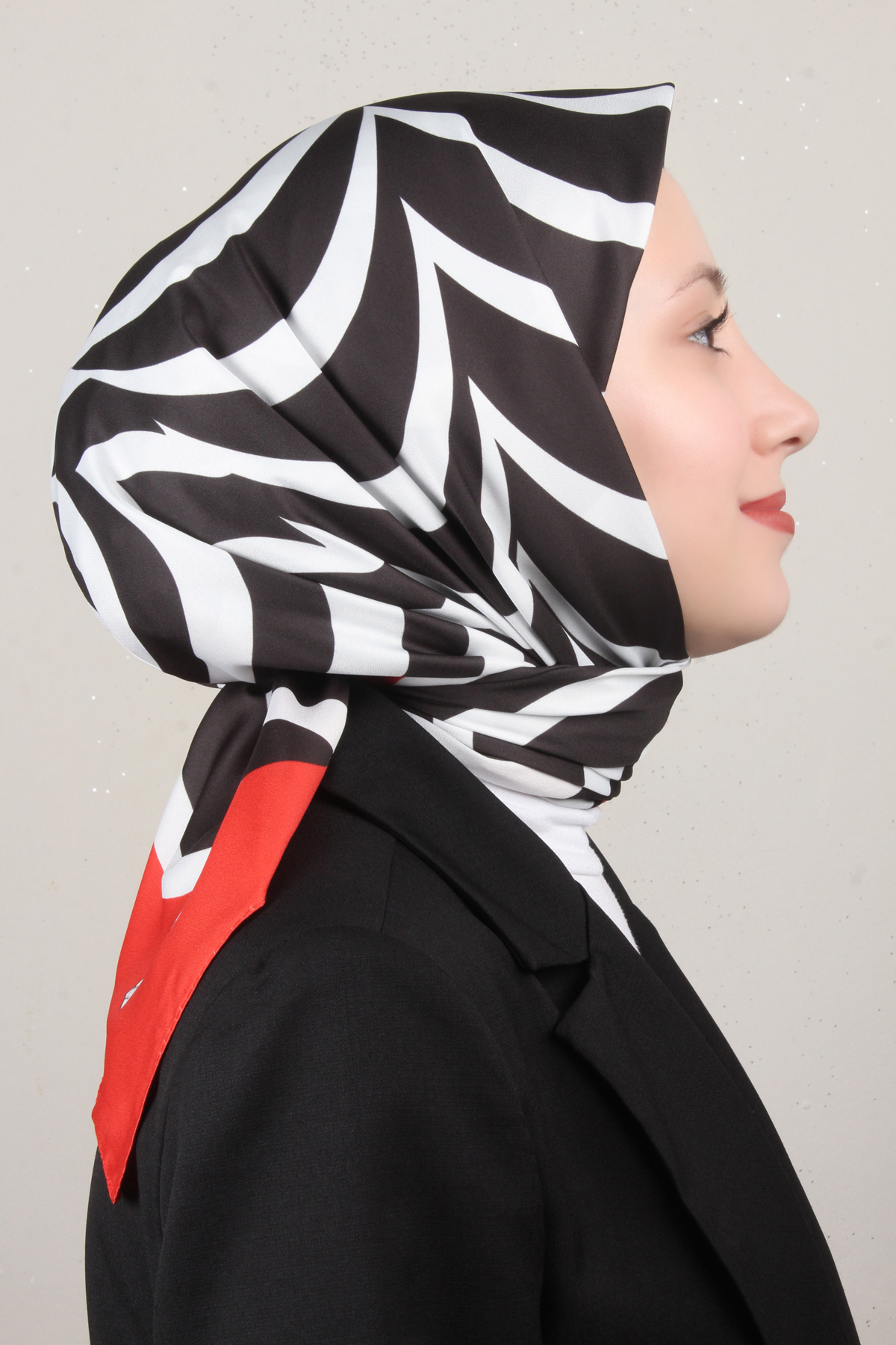 Silk Life Lotus Eşarp 4122-3 Kırmızı