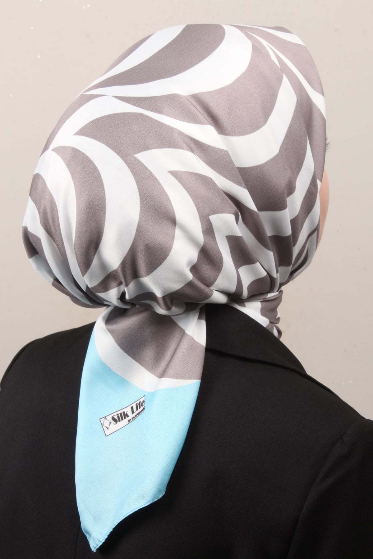 Silk Life Lotus Eşarp 4122-5 Açık Mavi