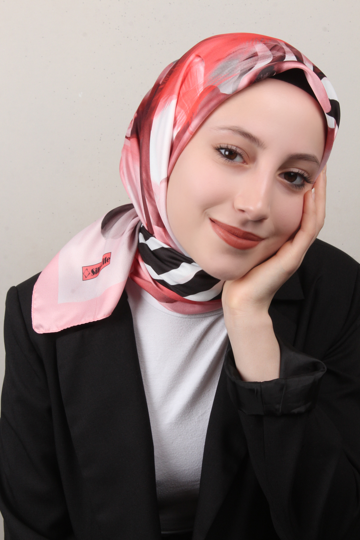 Silk Life Lotus Eşarp 4123-3 Mercan