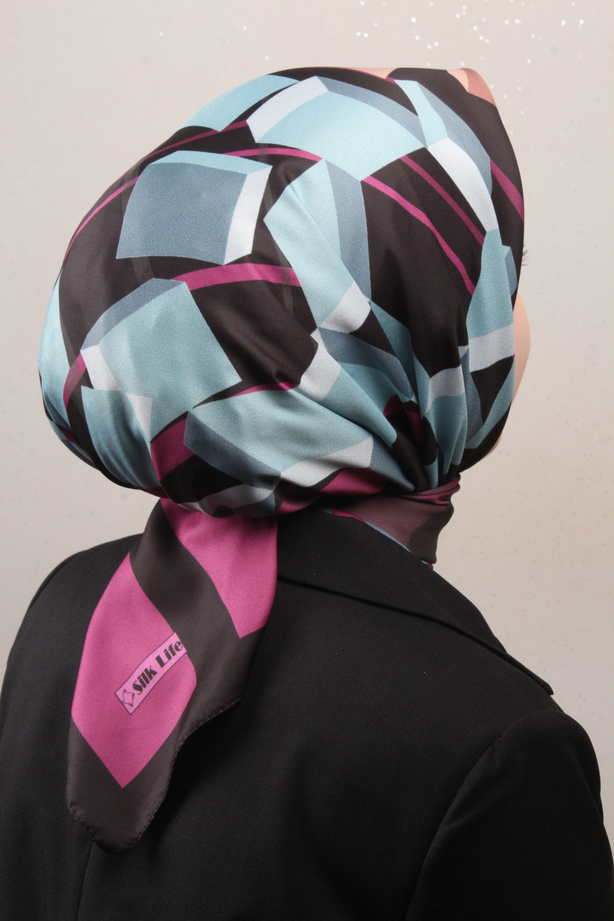 Silk Life Lotus Eşarp 4126-3 Siyah