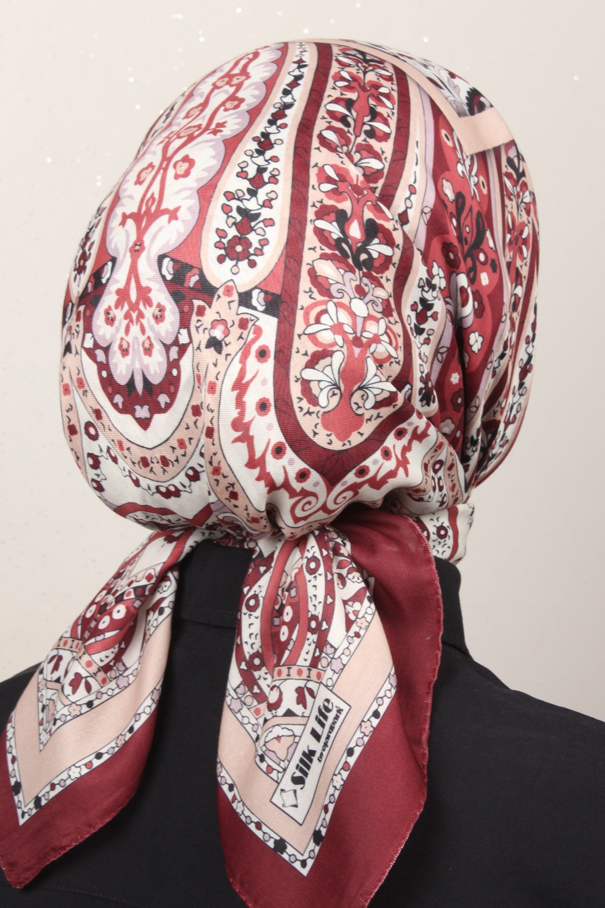 Silk Life Soft Pamuk Eşarp 4127-11 Bordo 