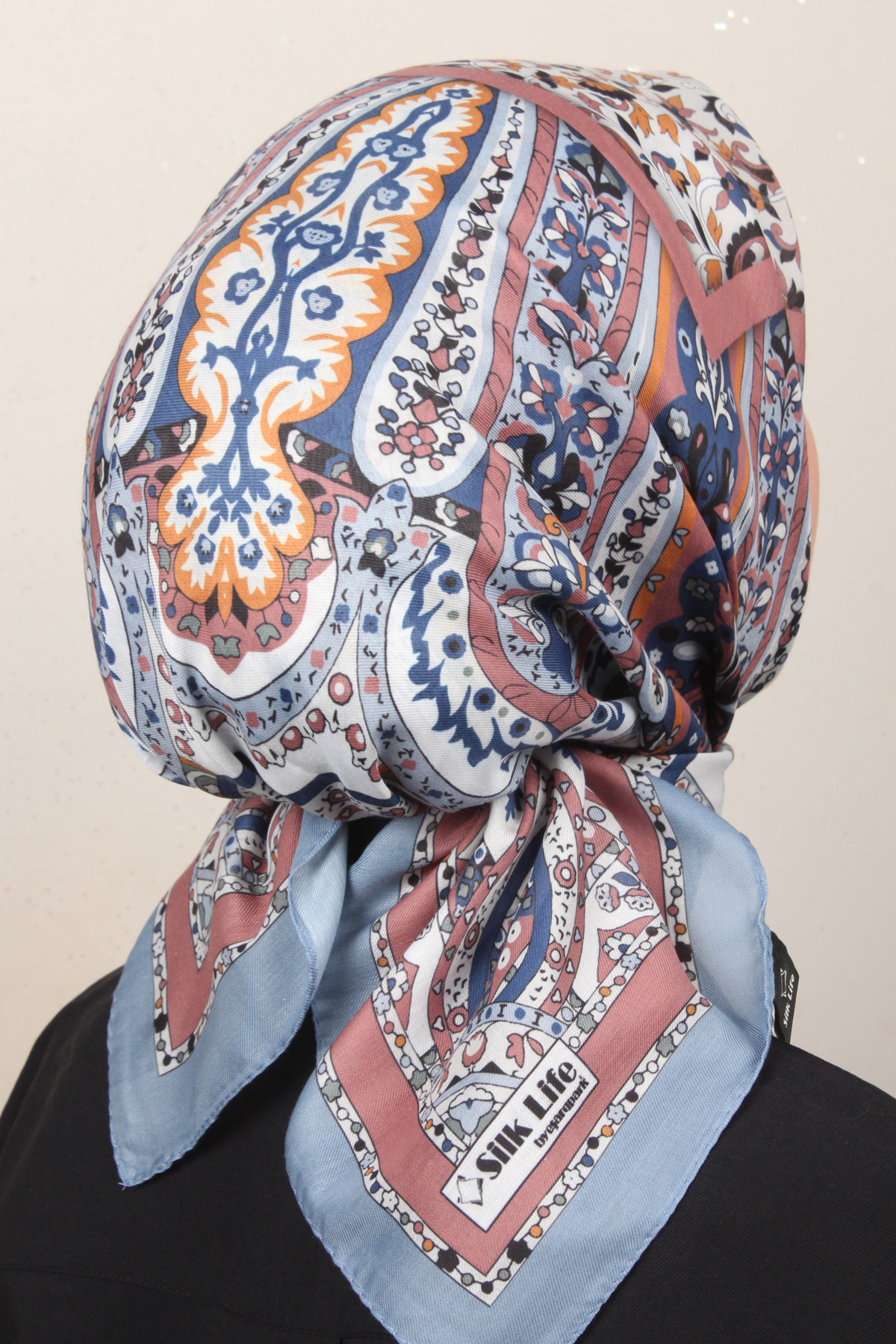 Silk Life Soft Pamuk Eşarp 4127-5 İndigo 