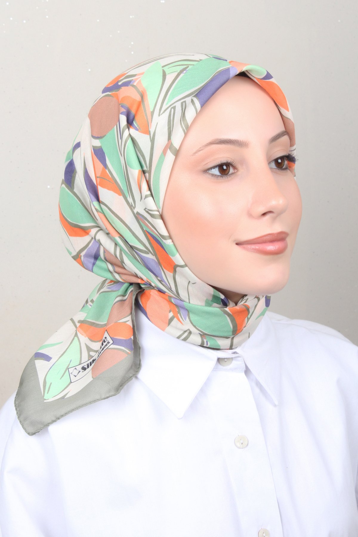 Silk Life Soft Pamuk Eşarp 4128-1 Mint Yeşili 