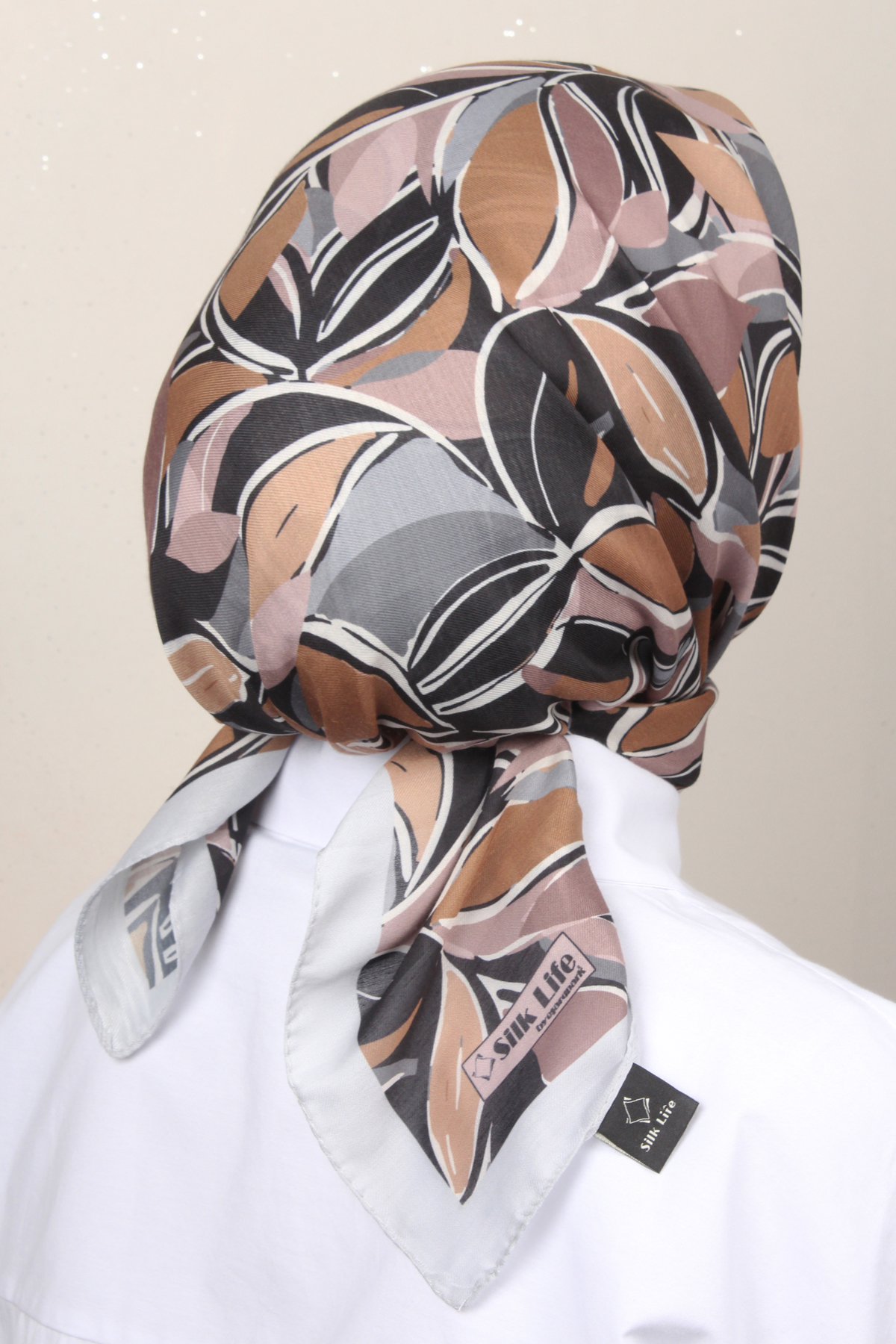Silk Life Soft Pamuk Eşarp 4128-6 Gri 