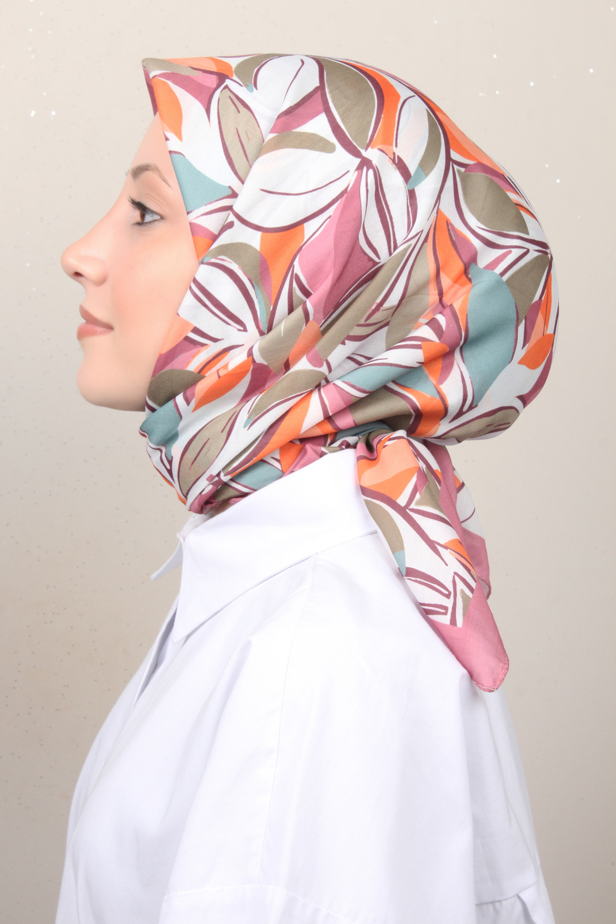 Silk Life Soft Pamuk Eşarp 4128-8 Gül Kurusu 