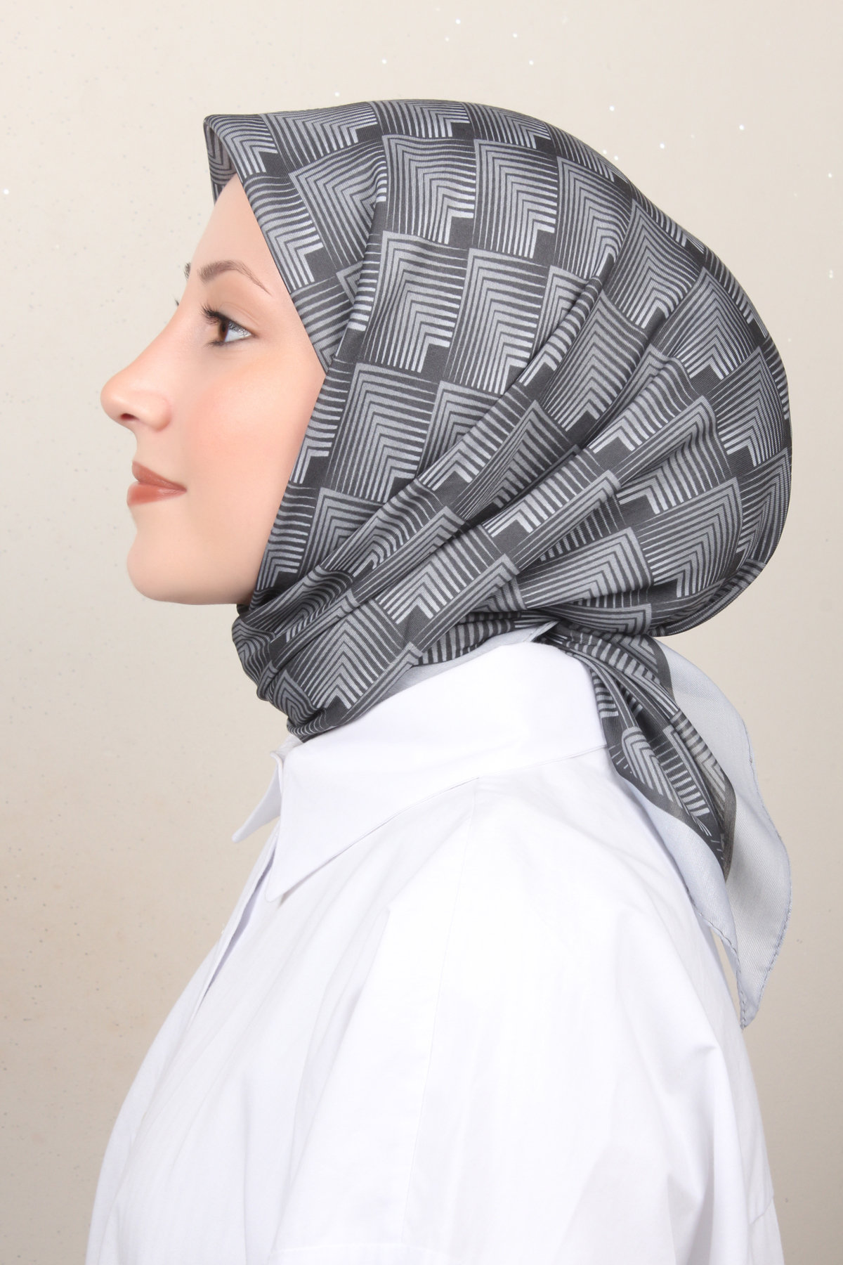 Silk Life Soft Pamuk Eşarp 4129-1 Gri 