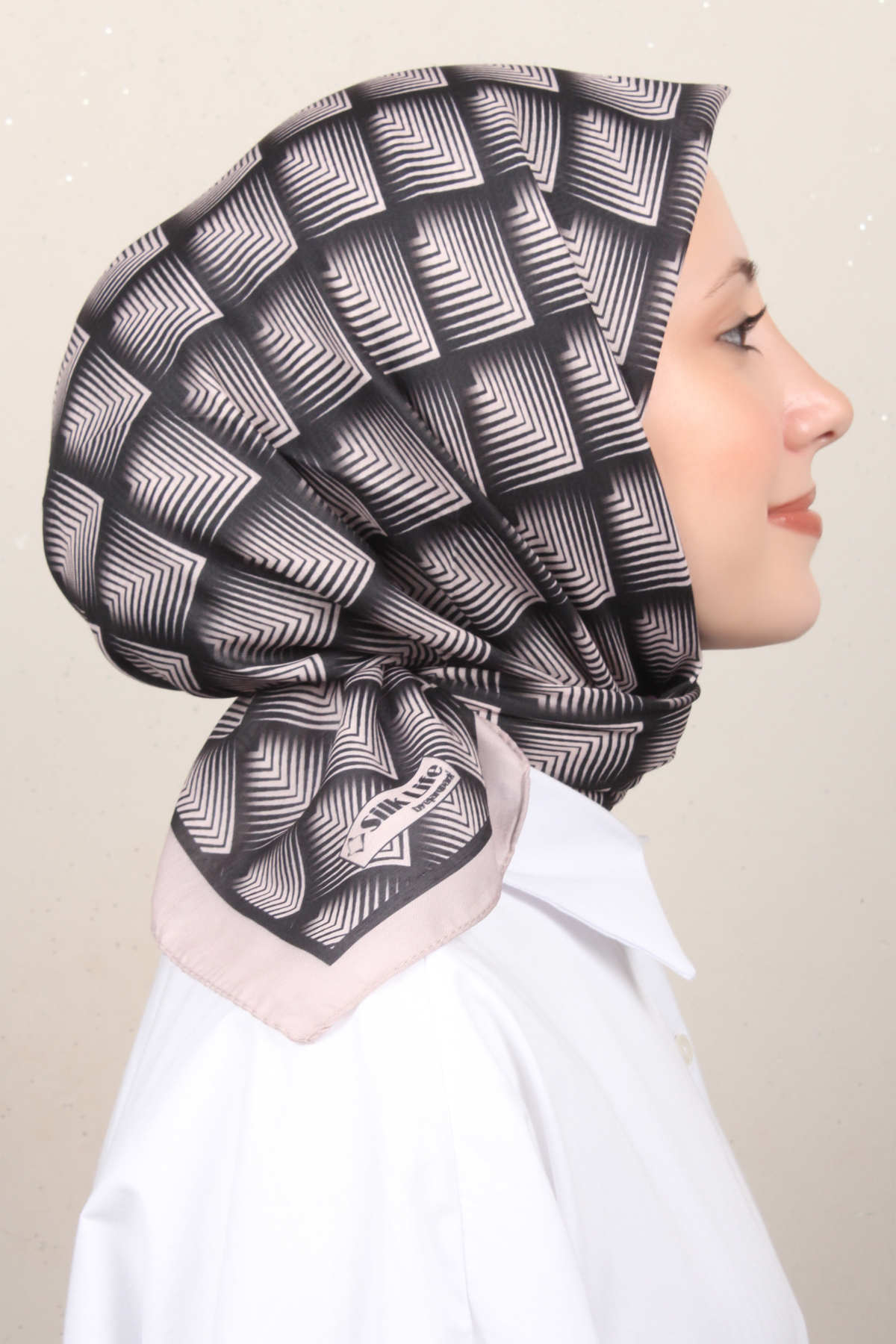 Silk Life Soft Pamuk Eşarp 4129-15 Pudra