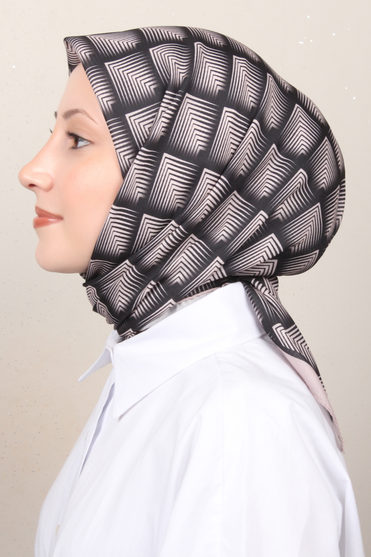 Silk Life Soft Pamuk Eşarp 4129-15 Pudra