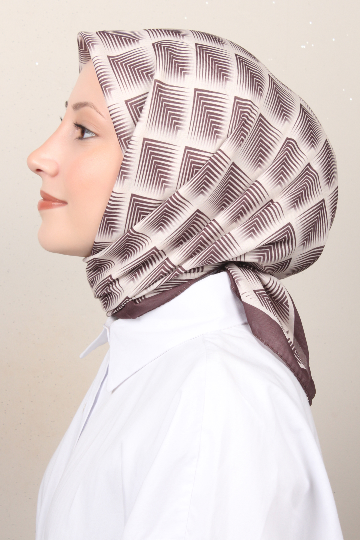Silk Life Soft Pamuk Eşarp 4129-3 Kahve