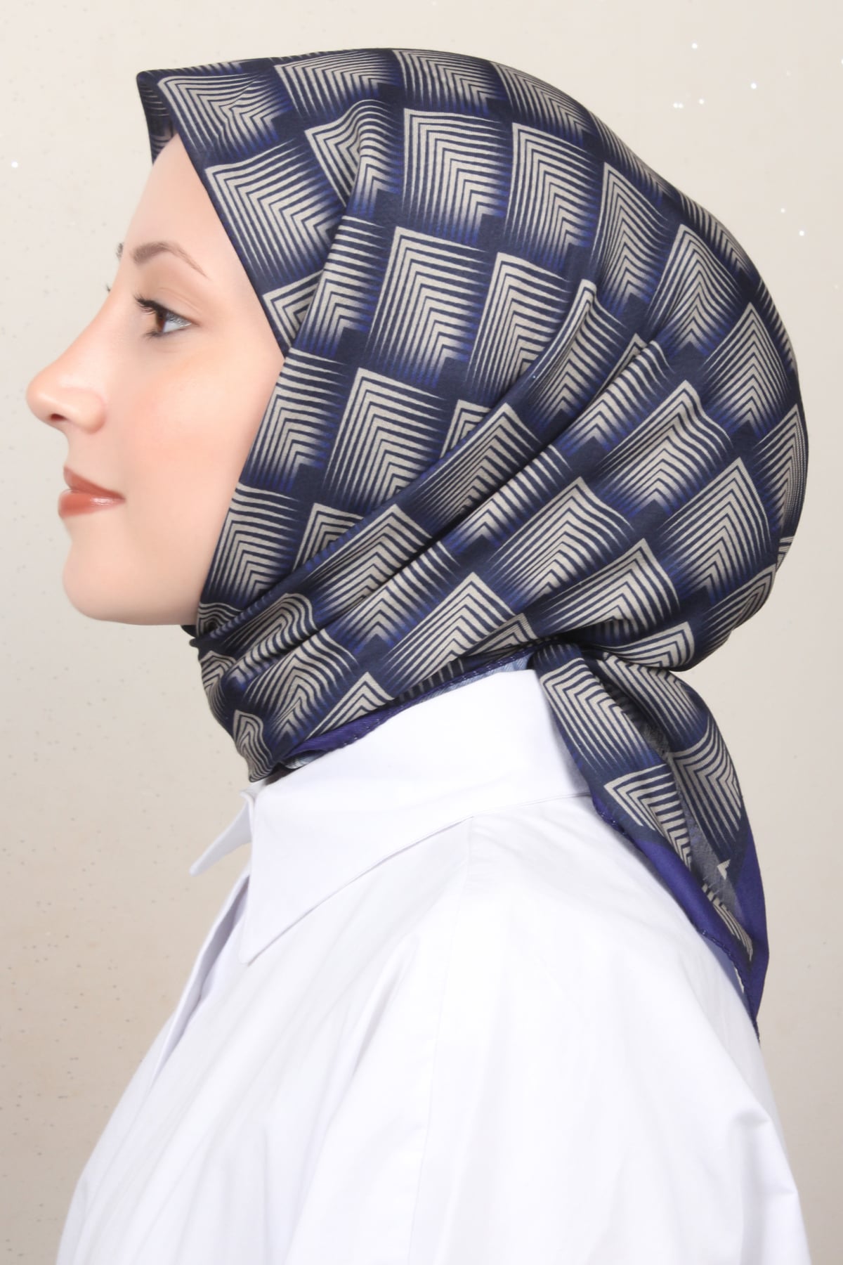 Silk Life Soft Pamuk Eşarp 4129-9 Saks