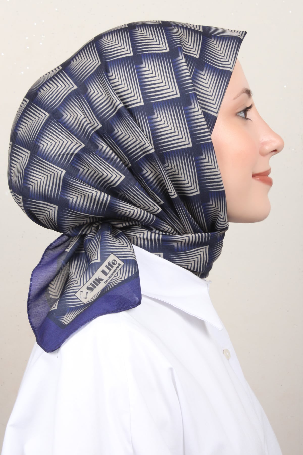 Silk Life Soft Pamuk Eşarp 4129-9 Saks