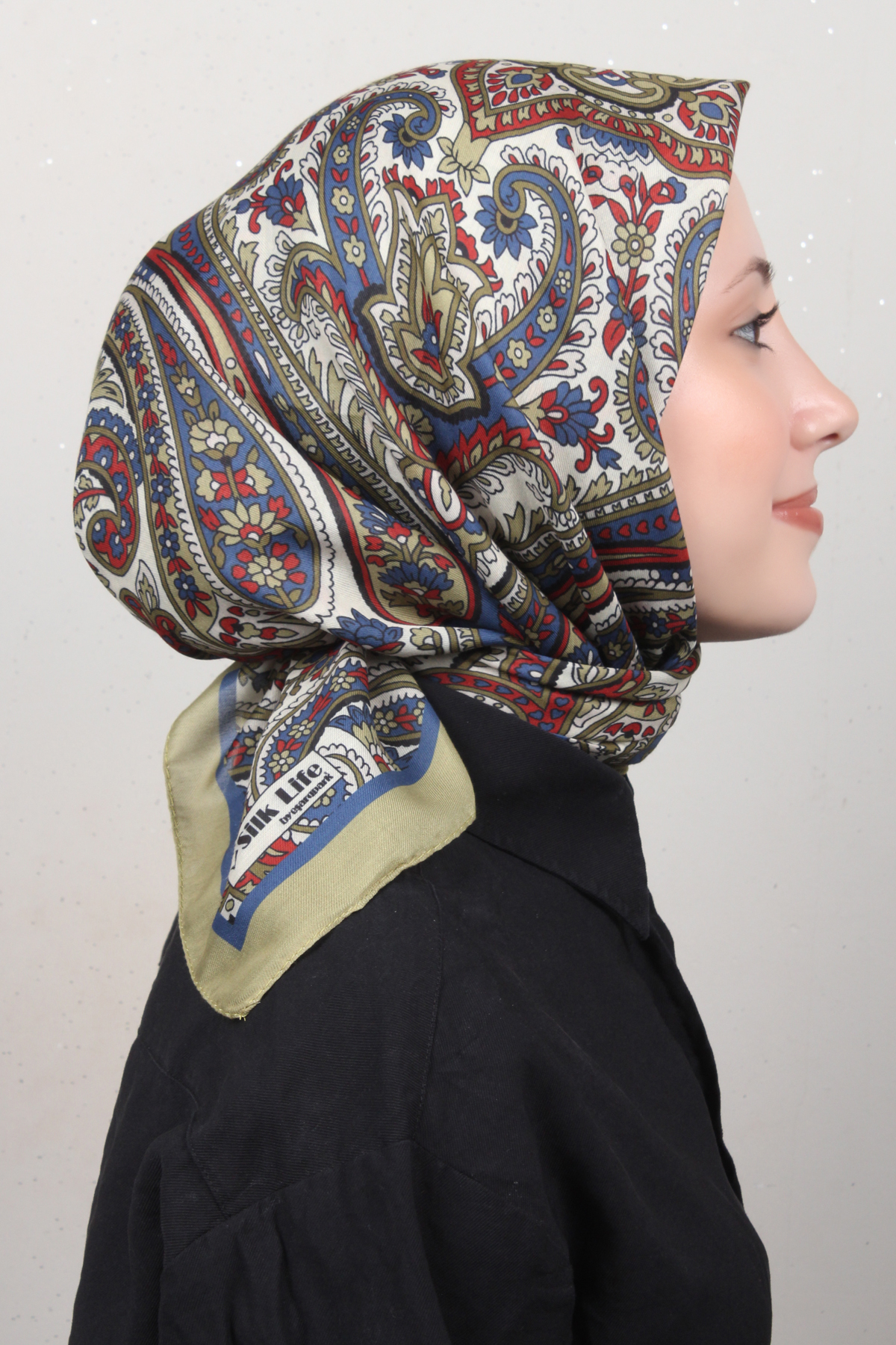 Silk Life Soft Pamuk Eşarp 4130-6 Yeşil 