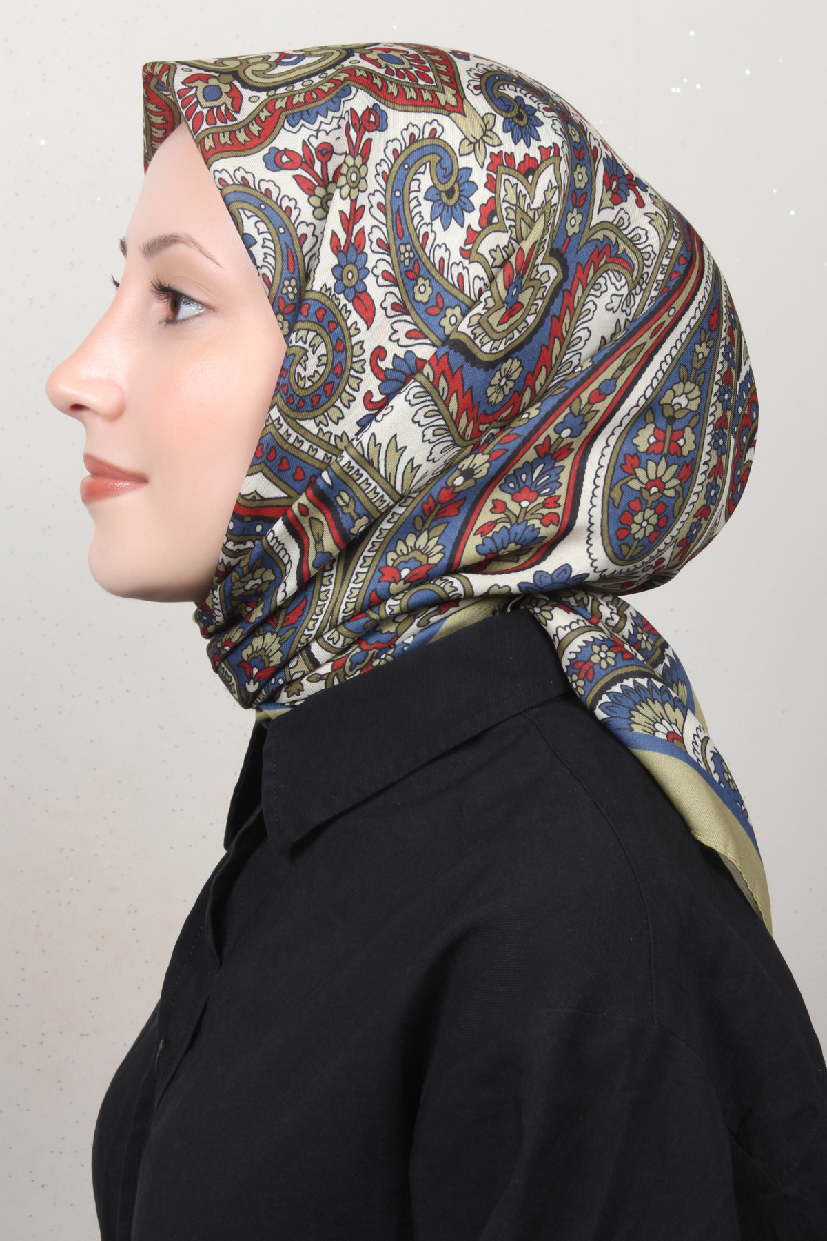 Silk Life Soft Pamuk Eşarp 4130-6 Yeşil 