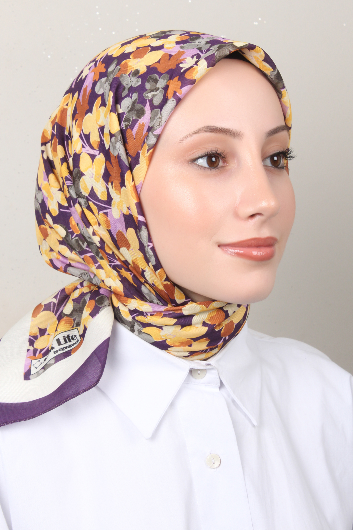 Silk Life Soft Pamuk Eşarp 4131-7 Mor