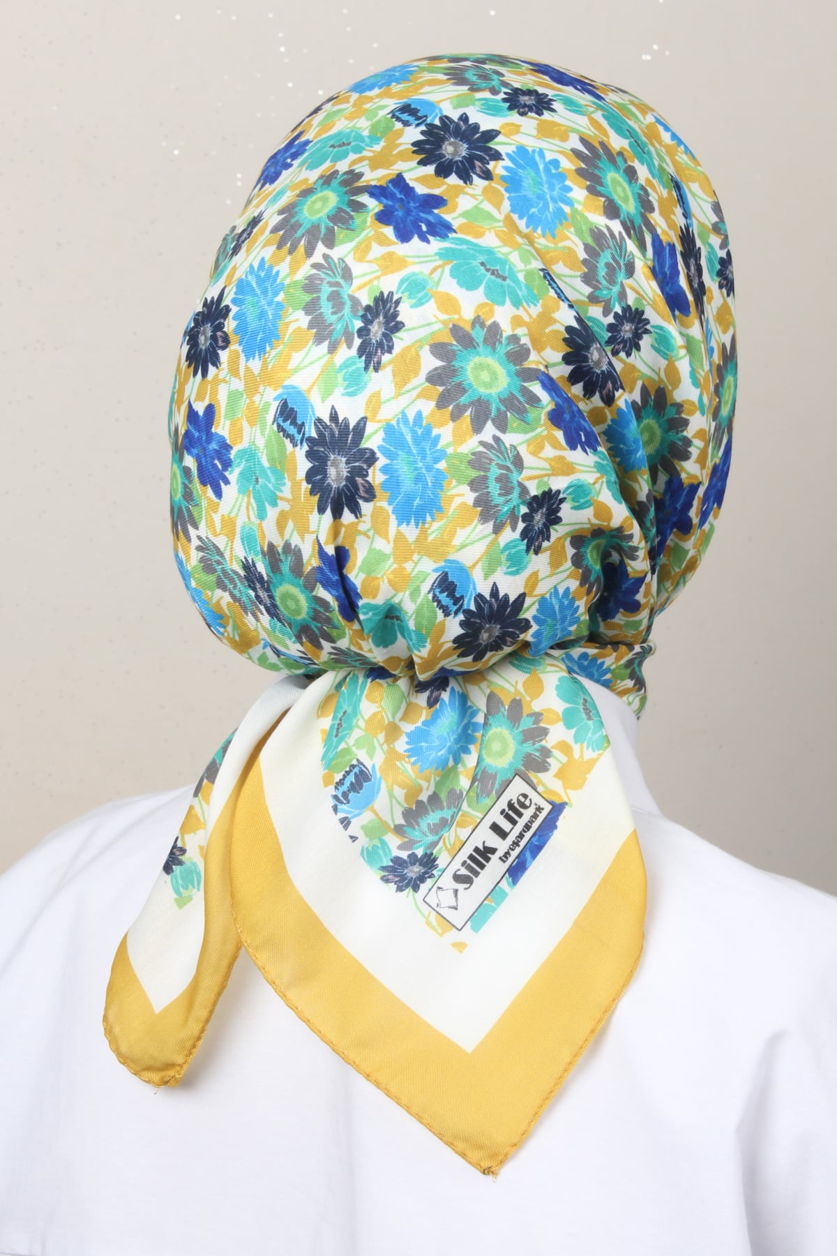 Silk Life Soft Pamuk Eşarp 4132-9 Açık Hardal 