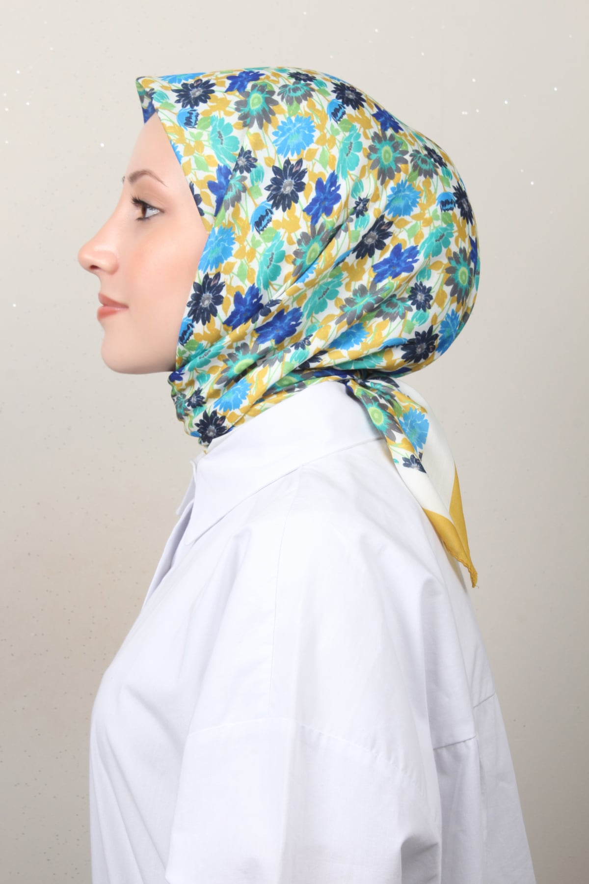 Silk Life Soft Pamuk Eşarp 4132-9 Açık Hardal 