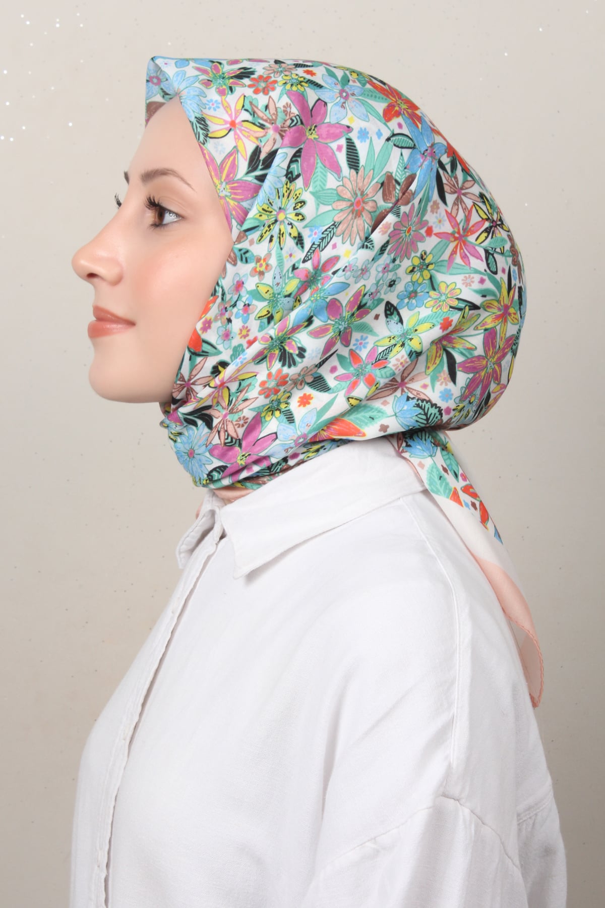 Silk Life Soft Pamuk Eşarp 4133-10 Somon 