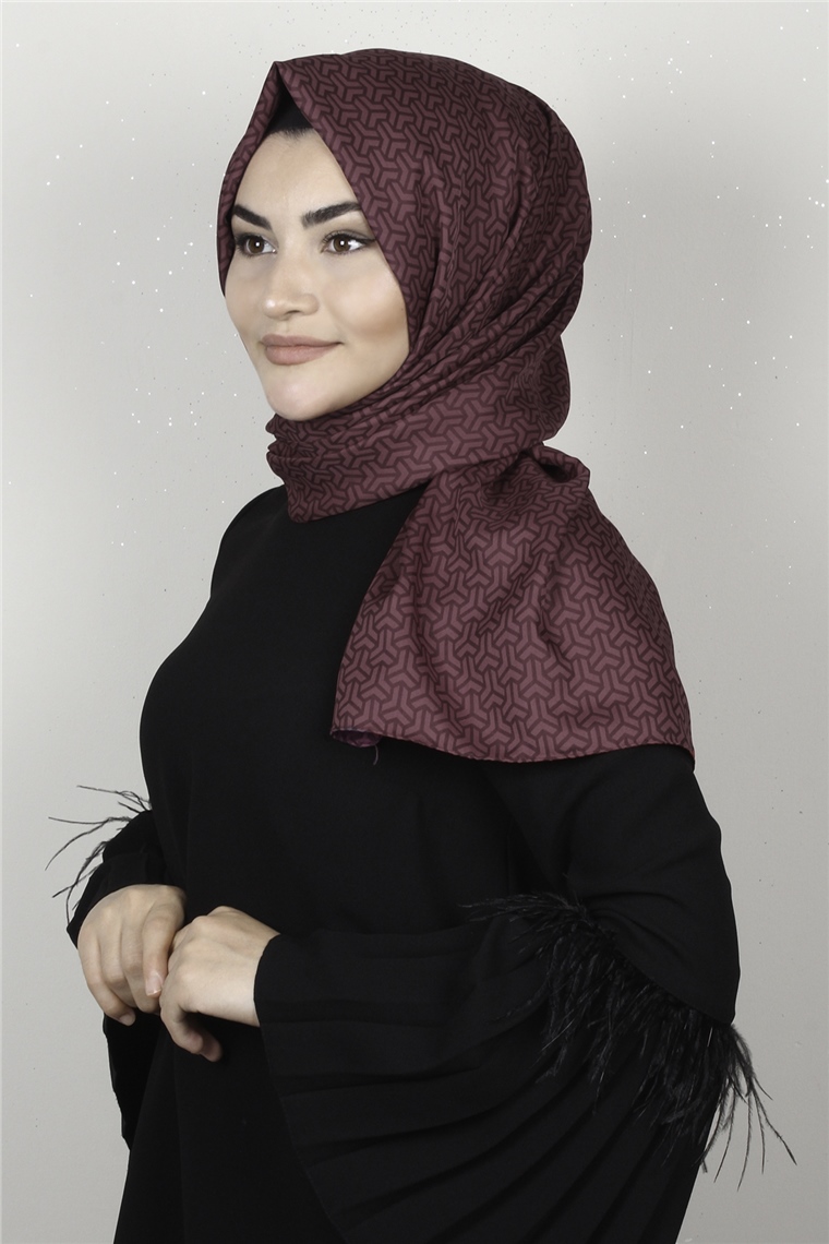 Simerya Şal 1389-16 Bordo