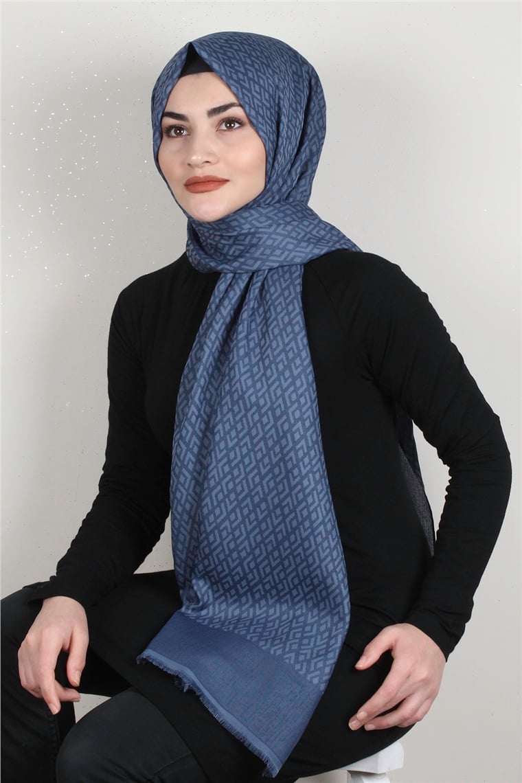 Simerya Şal 1393-1 İndigo