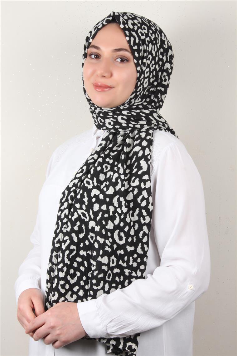 Soft Touch Şal 2744-16 Siyah-Beyaz