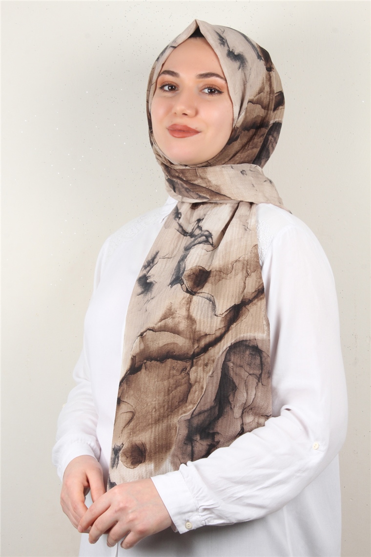 Soft Touch Şal 2744-7 Kahverengi