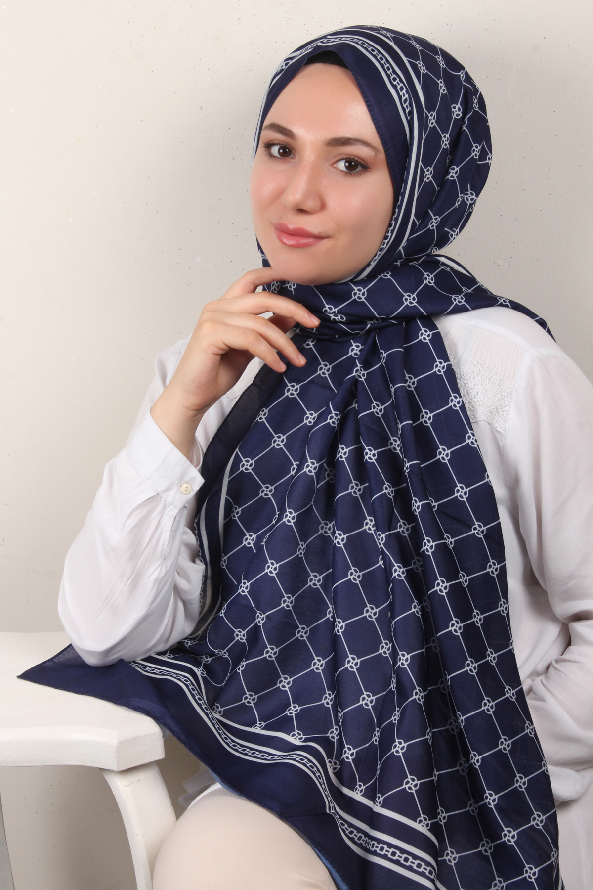 Soft Touch Şal 2764-6 Gece Mavisi