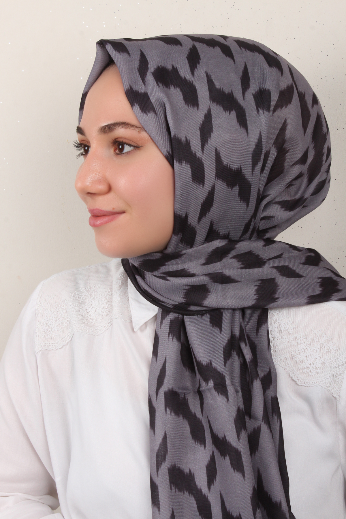 Soft Touch Şal 2776-15 Siyah-Füme