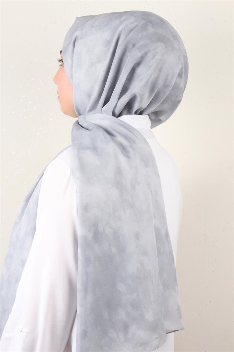 Soft Touch Şal Bulut Desen 2754-10 Gümüş