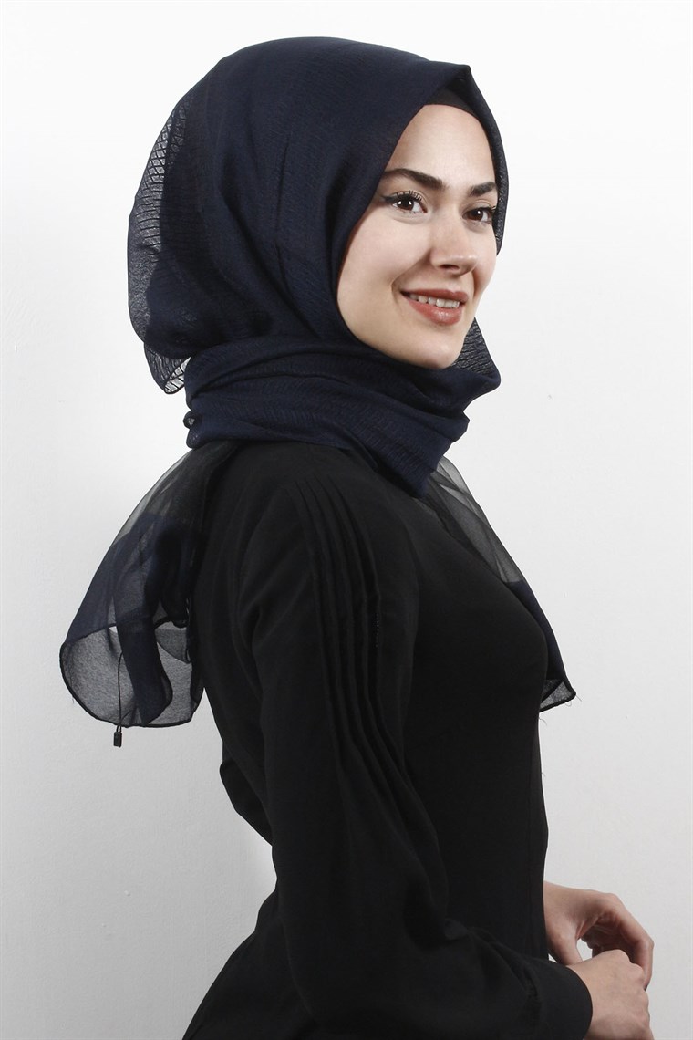 Style Tül Şal 1223-3 Lacivert