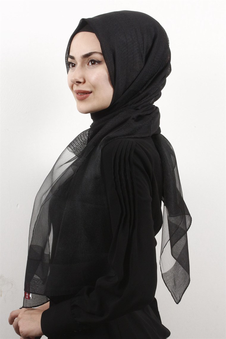 Style Tül Şal 1223-5 Siyah
