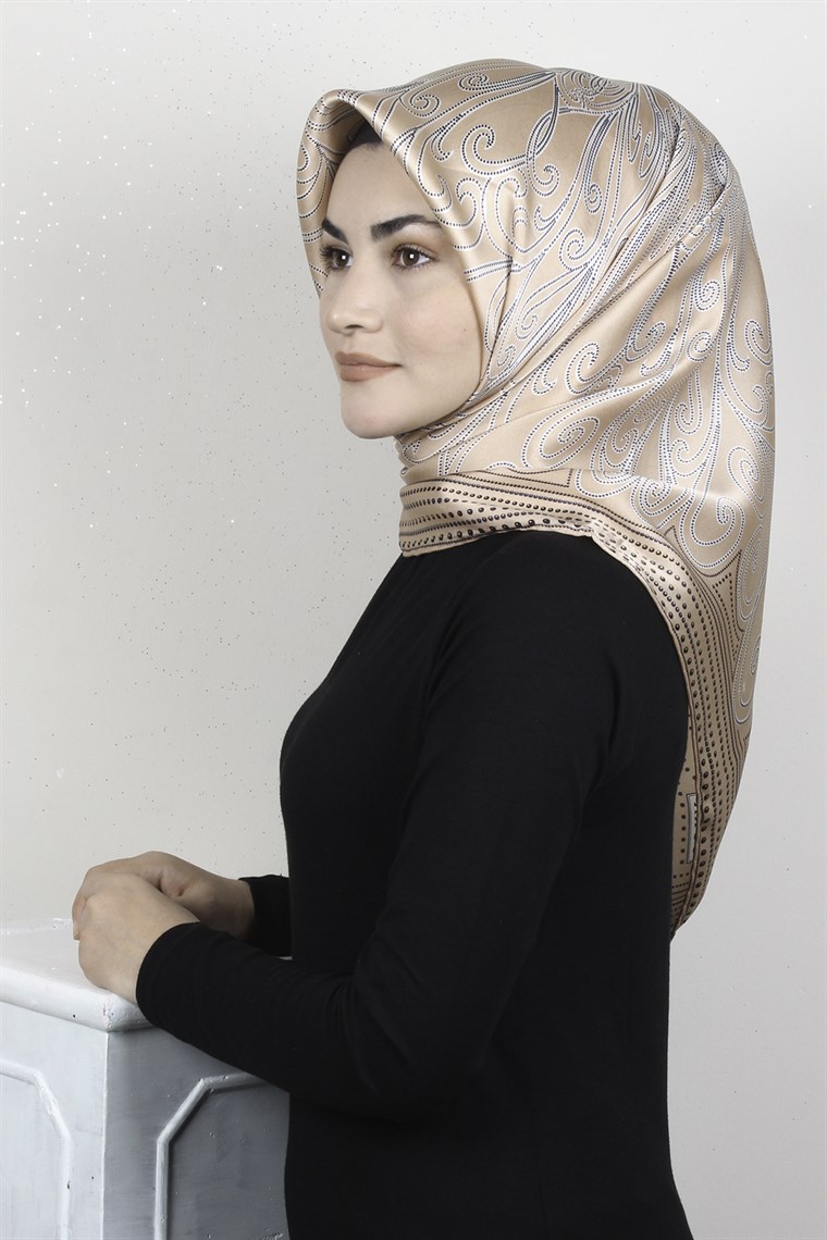Sura Varaklı İpek Eşarp 4560-114