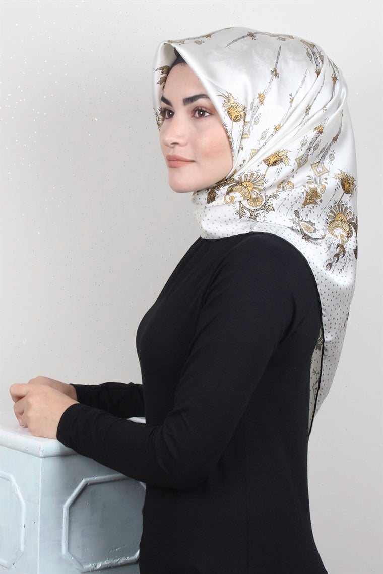 Sura Varaklı İpek Eşarp 4560-88