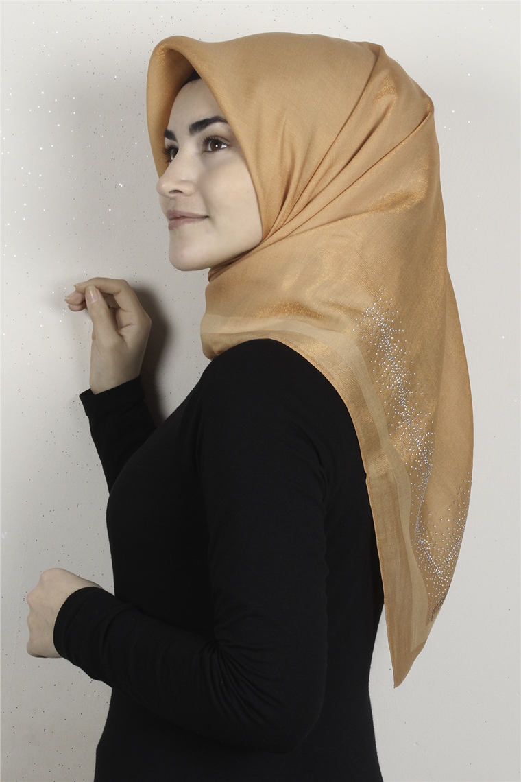 Taşlı Exclusive Eşarp 6000-22 Kavuniçi