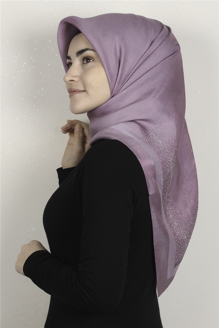 Taşlı Exclusive Eşarp 6000-24 Lila