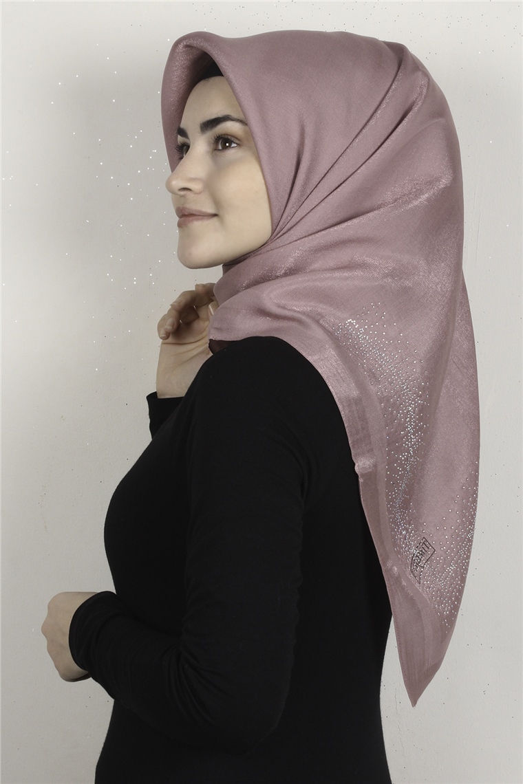 Taşlı Exclusive Eşarp 6000-30 Pudra
