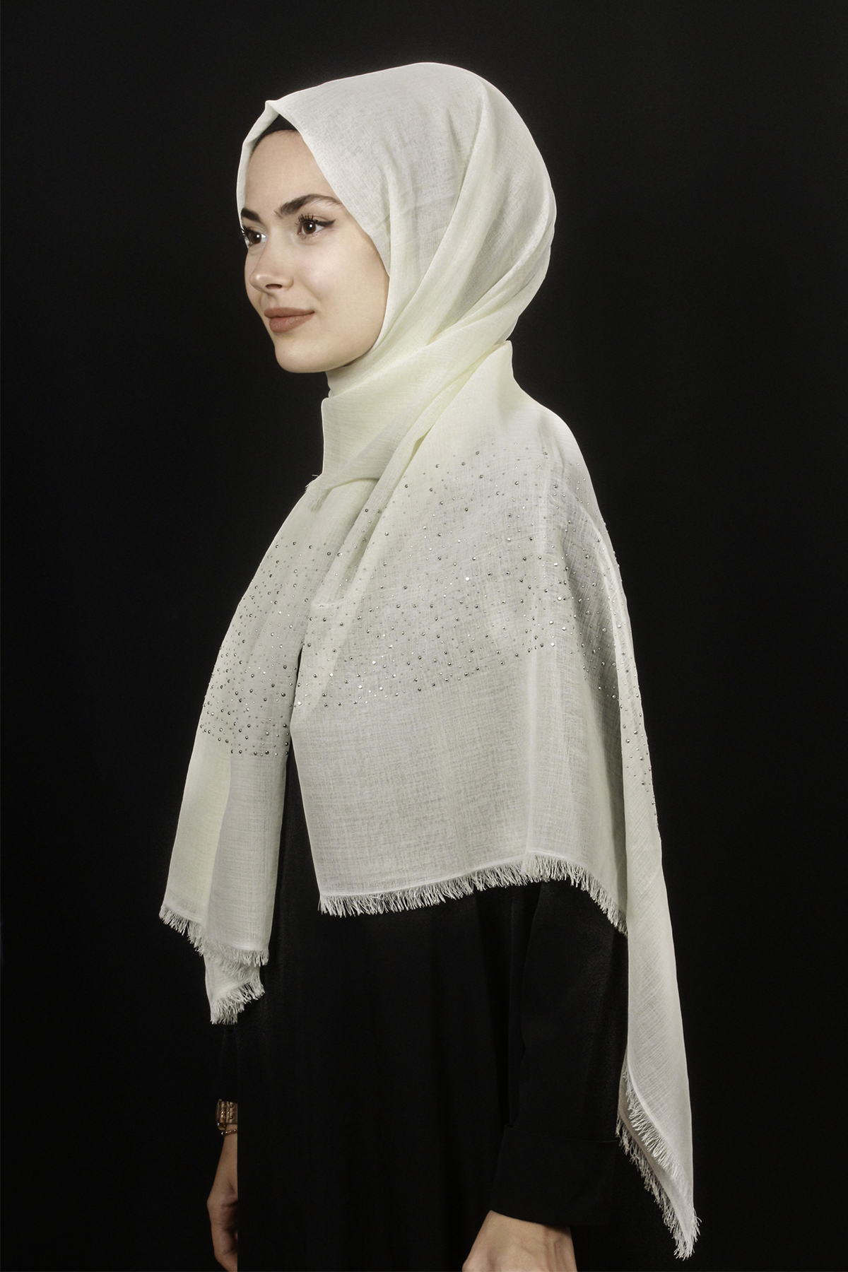 Taşlı Haiti Şal 2801-12 Kemik