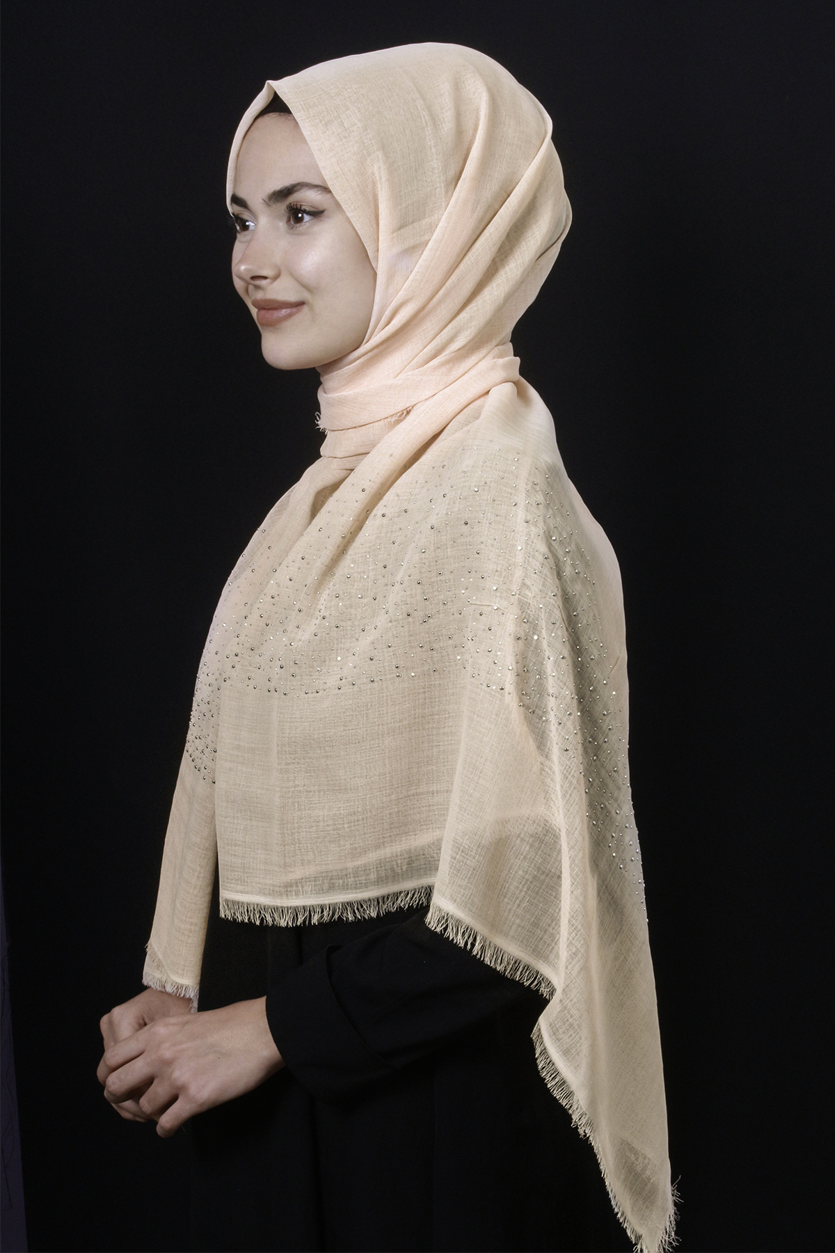 Taşlı Haiti Şal 2801-5 Açık Somon