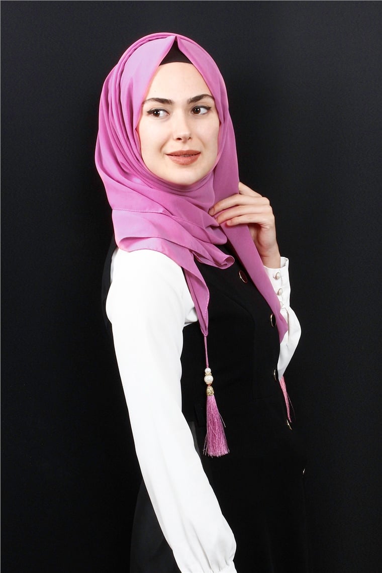 Tesettür Püsküllü Şal 1241-19