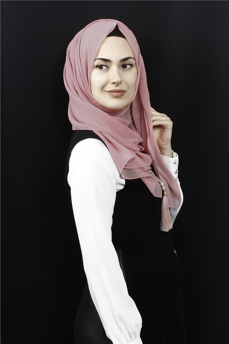 Tesettür Püsküllü Şal 1241-21