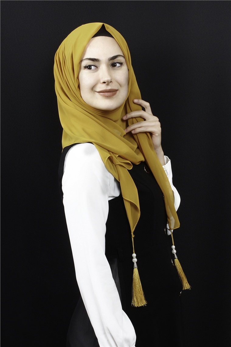 Tesettür Püsküllü Şal 1241-22