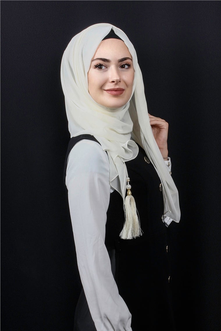 Tesettür Püsküllü Şal 1241-33