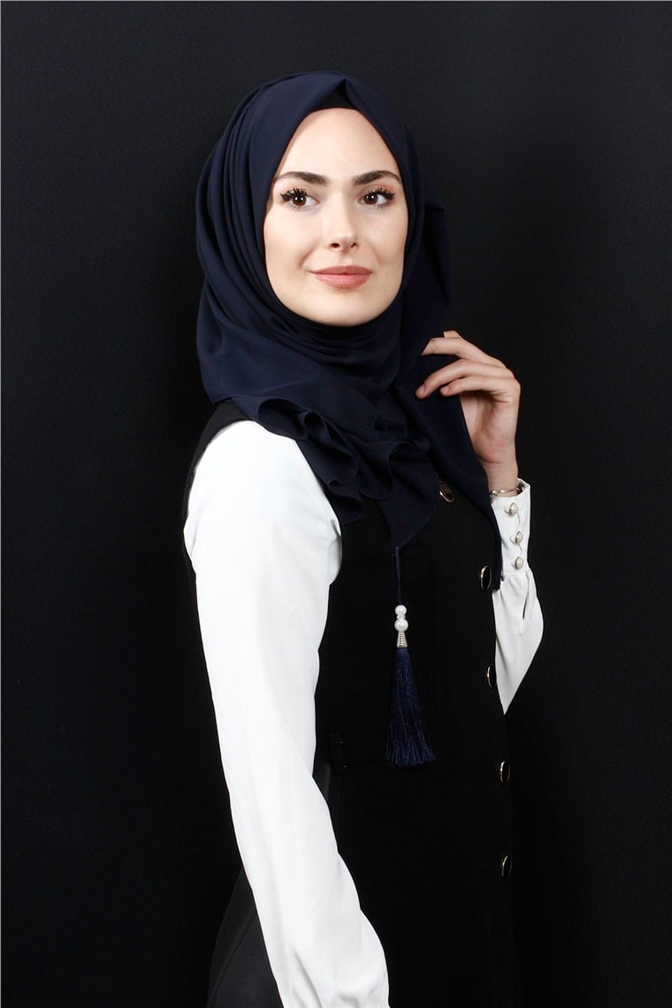 Tesettür Püsküllü Şal 1241-38