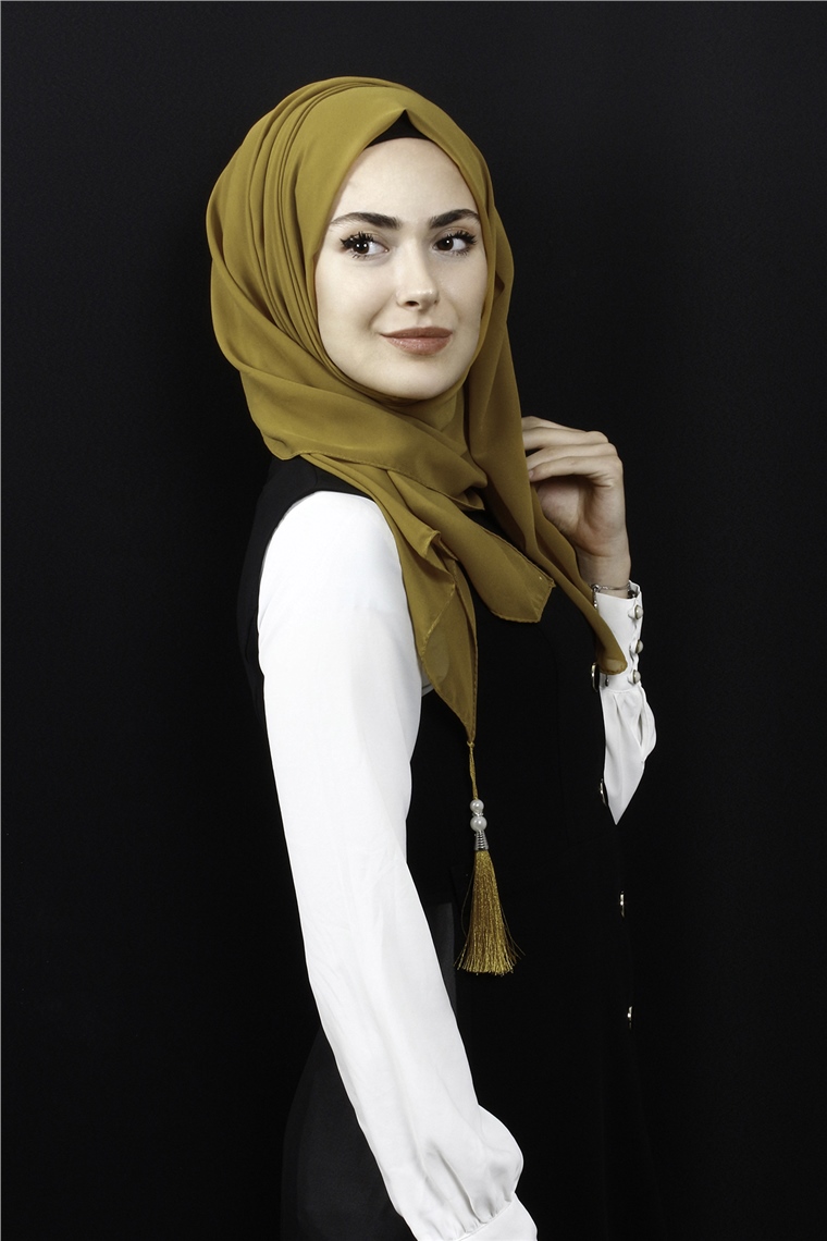 Tesettür Püsküllü Şal 1241-48
