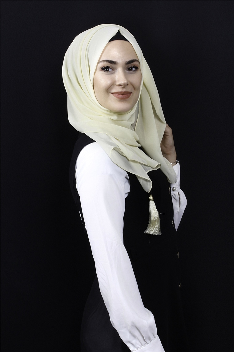 Tesettür Püsküllü Şal 1241-50