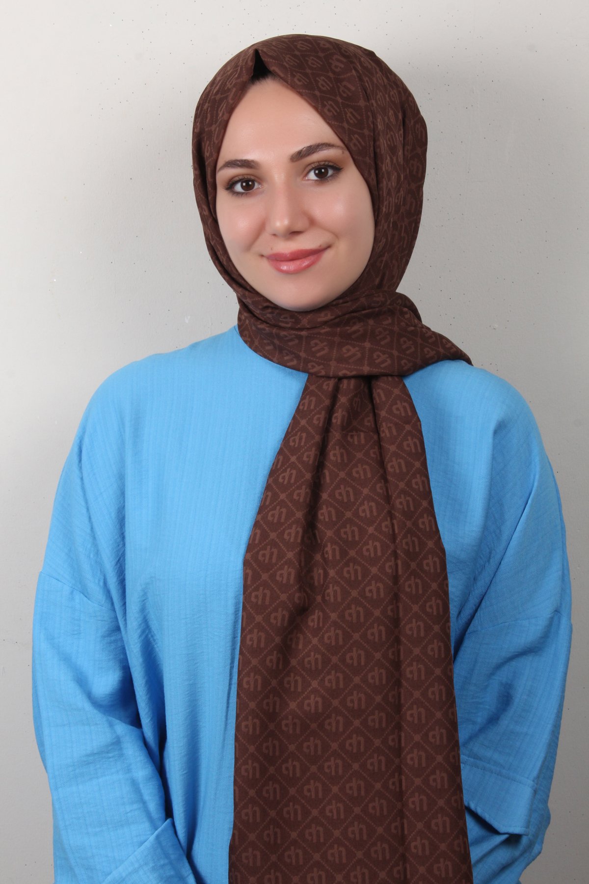 Ultralight Şal 2768-16 Kahverengi