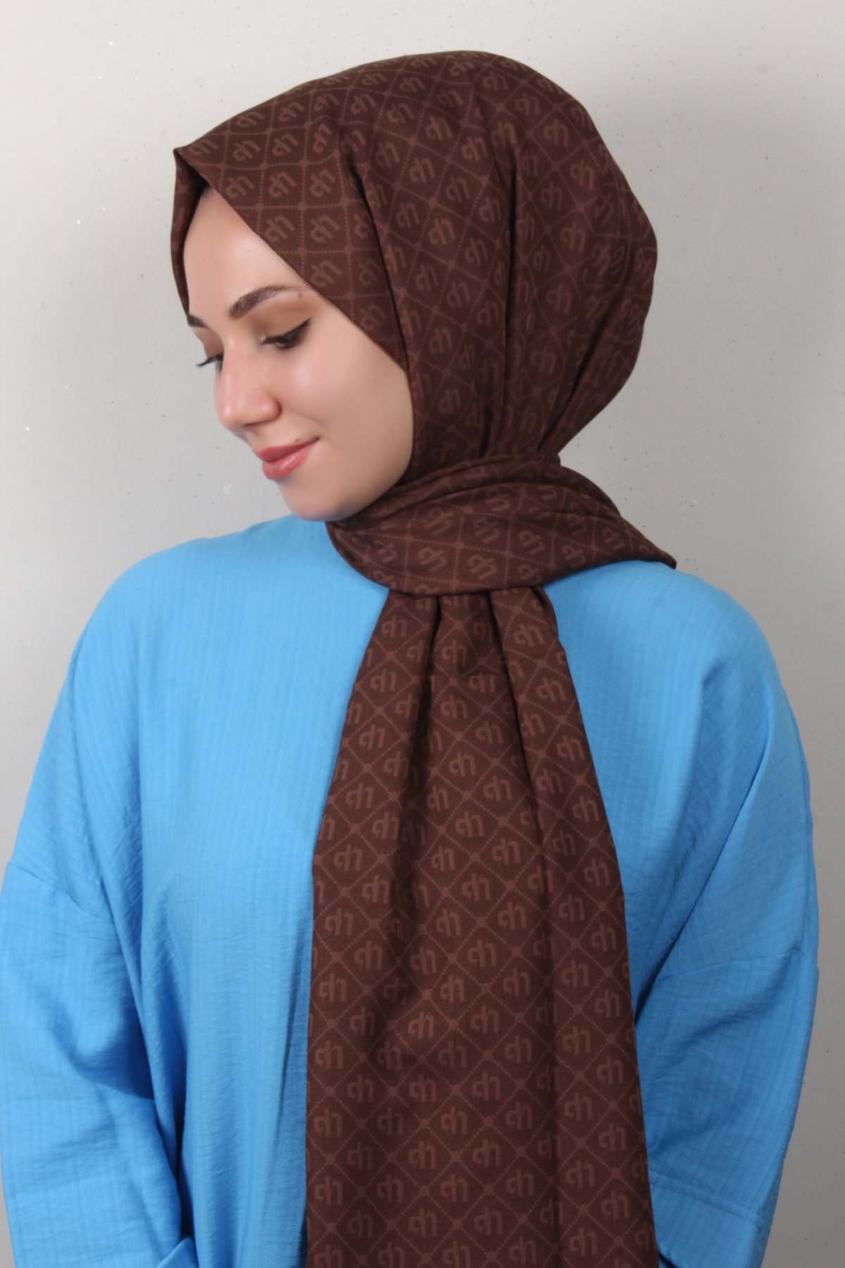 Ultralight Şal 2768-16 Kahverengi